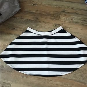 Black and white stripe skirt